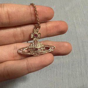 Vivienne Westwood rose gold/pink necklace